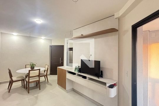 Sala  de apartamento à venda com 2 quartos, 57m² em Vila Valparaíso, Santo André