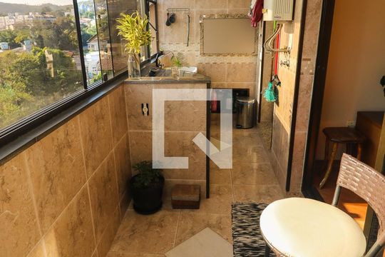 Varanda da Sala de apartamento à venda com 3 quartos, 89m² em Nonoai, Porto Alegre