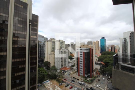Vista da Varanda de apartamento à venda com 1 quarto, 50m² em Moema, São Paulo