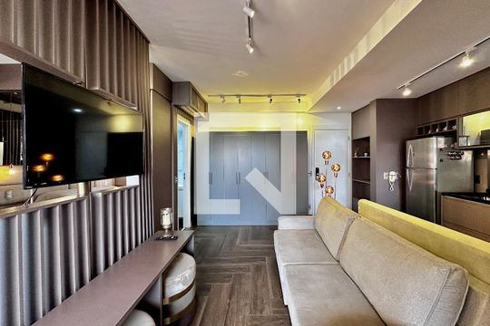 Sala de apartamento à venda com 1 quarto, 49m² em Vila Gertrudes, São Paulo