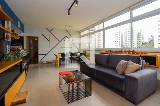 Sala de apartamento para alugar com 3 quartos, 140m² em Jardim Paulista, São Paulo