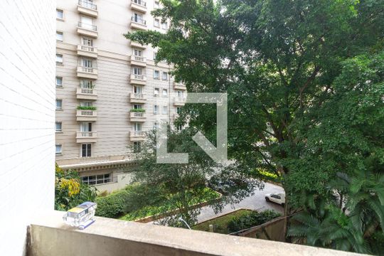 Varanda da Quarto de apartamento à venda com 1 quarto, 50m² em Jardim Paulistano, São Paulo