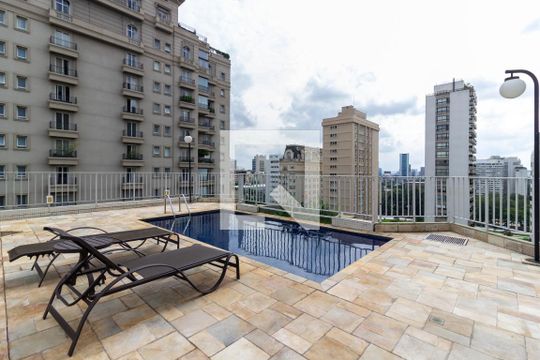 Área comum - Piscina de apartamento à venda com 1 quarto, 50m² em Jardim Paulistano, São Paulo