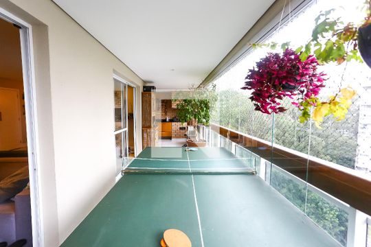 Varanda Sala de apartamento para alugar com 3 quartos, 163m² em Vila Andrade, São Paulo