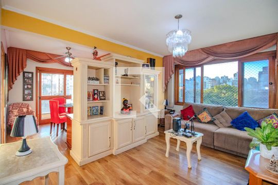 Sala de Estar de apartamento à venda com 3 quartos, 97m² em Rio Branco, Porto Alegre