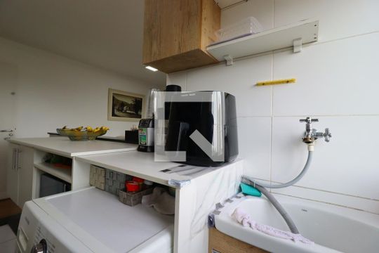 Área de Serviço de apartamento à venda com 2 quartos, 58m² em Vila Valparaíso, Santo André