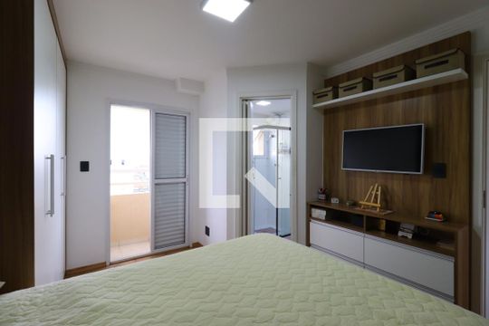 Suíte de apartamento à venda com 2 quartos, 58m² em Vila Valparaíso, Santo André