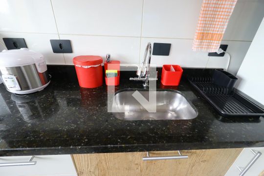 Cozinha - Pia de apartamento à venda com 2 quartos, 58m² em Vila Valparaíso, Santo André