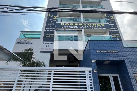 Fachada do Prédio de apartamento para alugar com 2 quartos, 65m² em Macuco, Santos