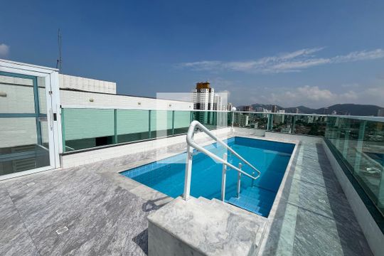 Área comum - Piscina de apartamento para alugar com 2 quartos, 65m² em Macuco, Santos