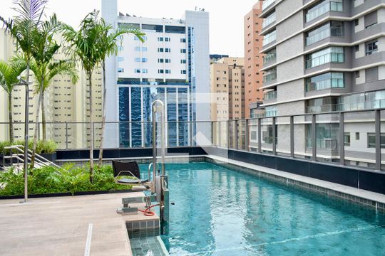 Área comum - Piscina de kitnet/studio para alugar com 0 quarto, 27m² em Vila Clementino, São Paulo