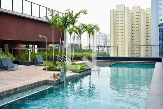 Área comum - Piscina de kitnet/studio para alugar com 1 quarto, 27m² em Vila Clementino, São Paulo