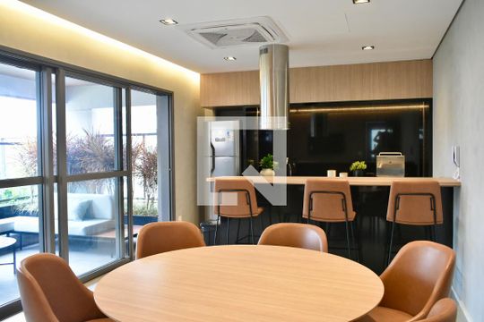 Área comum - Churrasqueira de kitnet/studio para alugar com 1 quarto, 27m² em Vila Clementino, São Paulo