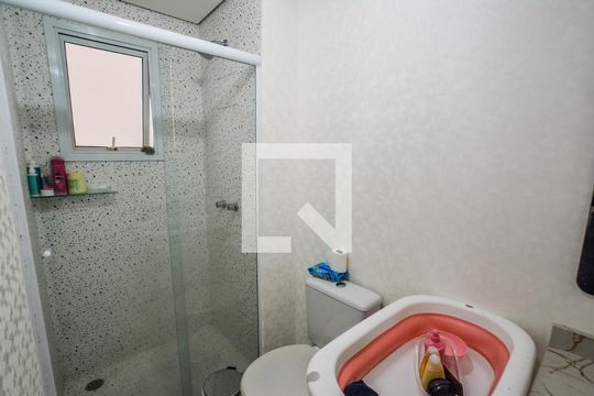 Banheiro de apartamento à venda com 1 quarto, 38m² em Vila Sao Pedro, Santo André