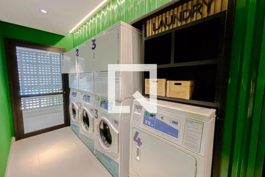 Área comum - Lavanderia de kitnet/studio para alugar com 1 quarto, 24m² em Vila Mariana, São Paulo