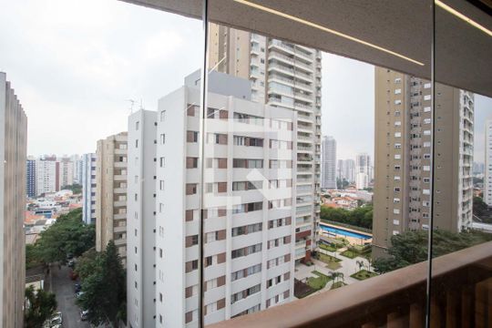 Varanda da Sala de kitnet/studio para alugar com 1 quarto, 33m² em Vila Gumercindo, São Paulo