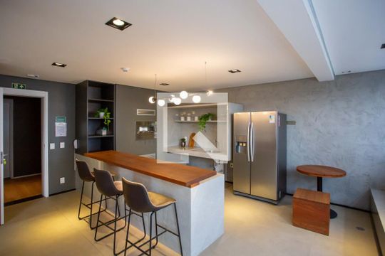 Área comum - Espaço Gourmet de kitnet/studio para alugar com 1 quarto, 33m² em Vila Gumercindo, São Paulo
