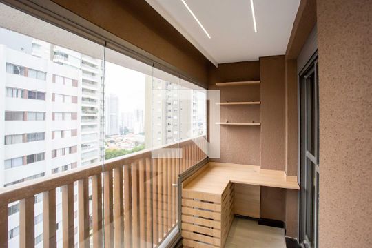 Varanda da Sala de kitnet/studio para alugar com 1 quarto, 33m² em Vila Gumercindo, São Paulo