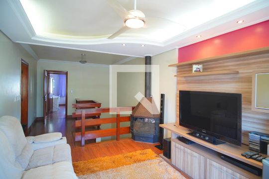Sala de TV de casa à venda com 4 quartos, 313m² em Jardim Lindóia, Porto Alegre