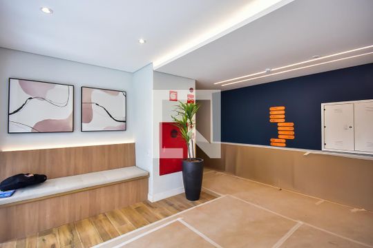 Hall Social de apartamento para alugar com 1 quarto, 25m² em Vila Andrade, São Paulo