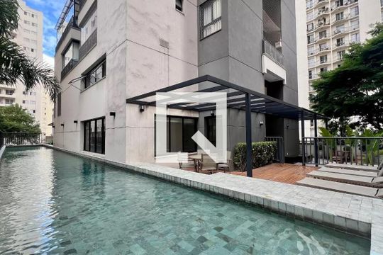 Área comum - Piscina de apartamento à venda com 1 quarto, 33m² em Pinheiros, São Paulo
