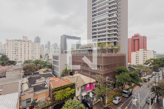 Vista da Varanda de kitnet/studio para alugar com 1 quarto, 37m² em Pinheiros, São Paulo
