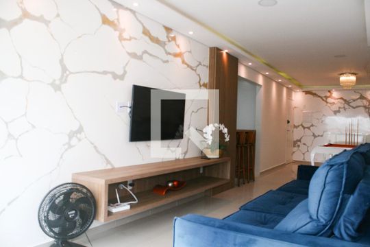 Sala de TV de apartamento para alugar com 2 quartos, 99m² em Vila Caiçara, Praia Grande