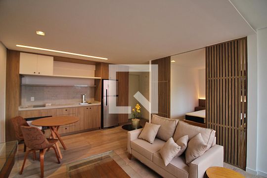 Sala/Cozinha de apartamento para alugar com 1 quarto, 40m² em Centro, São Bernardo do Campo
