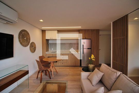 Sala/Cozinha de apartamento para alugar com 1 quarto, 40m² em Centro, São Bernardo do Campo