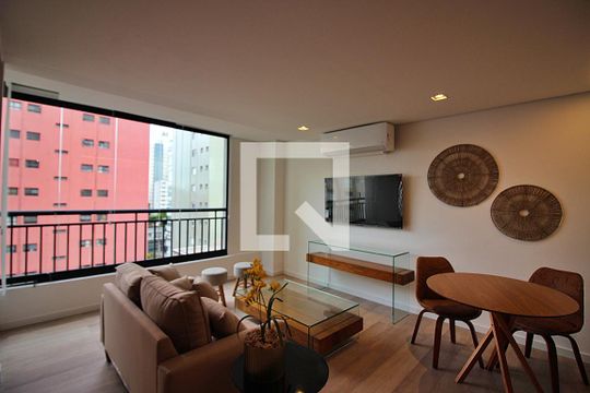 Sala/Cozinha de apartamento para alugar com 1 quarto, 40m² em Centro, São Bernardo do Campo