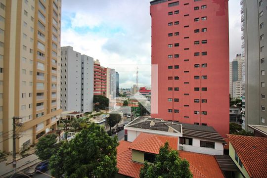 Sala/Cozinha Vista de apartamento para alugar com 1 quarto, 40m² em Centro, São Bernardo do Campo