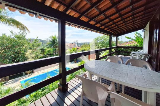 Varanda da Sala de casa de condomínio à venda com 4 quartos, 380m² em Badu, Niterói