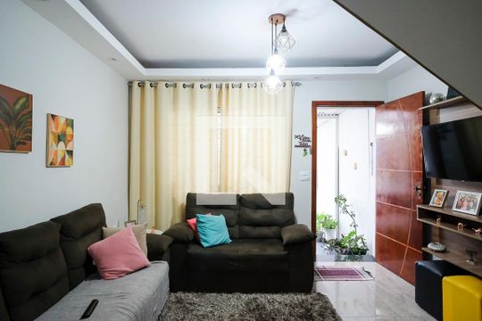 Sala de casa à venda com 2 quartos, 65m² em Nova Gerti, São Caetano do Sul