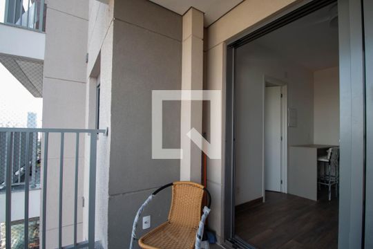 Varanda da Sala de apartamento para alugar com 1 quarto, 29m² em Chácara Santo Antônio (zona Sul), São Paulo