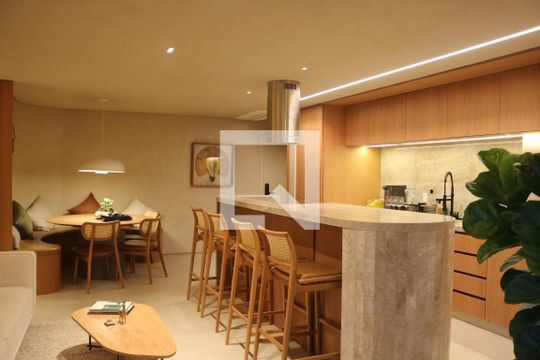 Sala/Cozinha de apartamento para alugar com 2 quartos, 79m² em Alto de Pinheiros, São Paulo