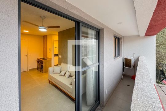Varanda da Sala de apartamento para alugar com 1 quarto, 33m² em Vila Mariana, São Paulo