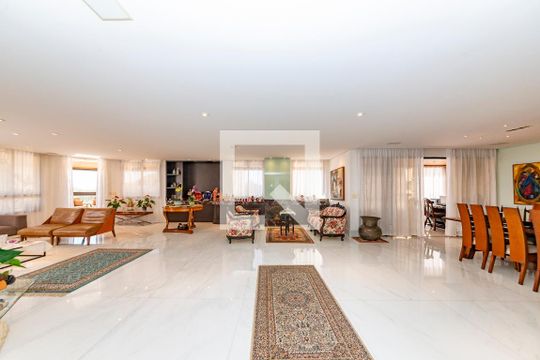 Sala 1 de apartamento à venda com 4 quartos, 486m² em Vila da Serra, Nova Lima