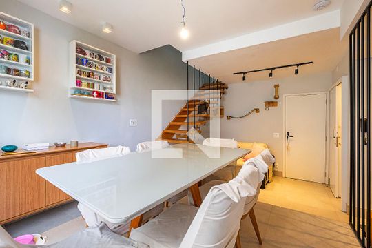 Sala/Cozinha de apartamento para alugar com 1 quarto, 71m² em Paraíso, São Paulo