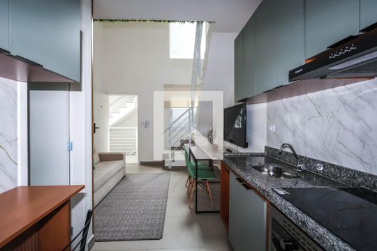 Sala/Cozinha de apartamento à venda com 1 quarto, 34m² em Ipiranga, São Paulo