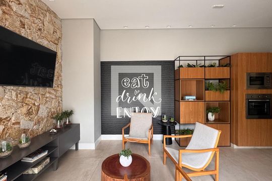 Área comum - Espaço Gourmet de apartamento à venda com 2 quartos, 110m² em Swiss Park, Campinas