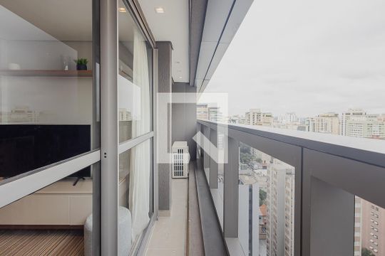 Varanda de apartamento para alugar com 1 quarto, 35m² em Jardim Paulista, São Paulo