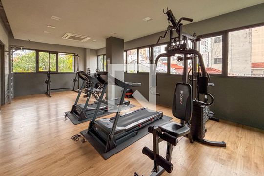 Área comum - Academia de apartamento para alugar com 1 quarto, 38m² em Pinheiros, São Paulo