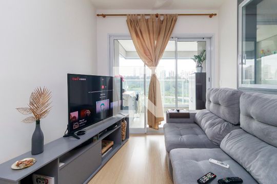 Sala de apartamento à venda com 2 quartos, 61m² em Jardim Caravelas, São Paulo