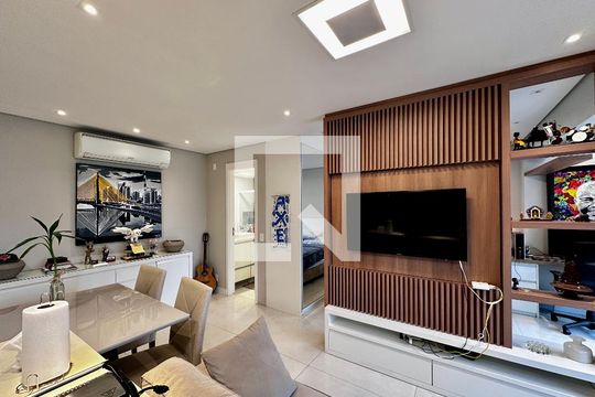 Sala de apartamento à venda com 1 quarto, 48m² em Vila Gertrudes, São Paulo