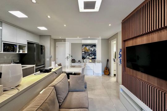 Sala de apartamento à venda com 1 quarto, 48m² em Vila Gertrudes, São Paulo