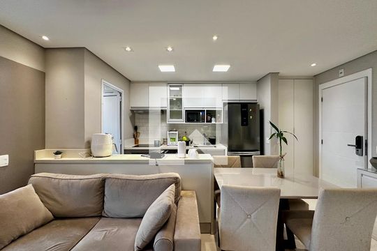 Sala de apartamento à venda com 1 quarto, 48m² em Vila Gertrudes, São Paulo