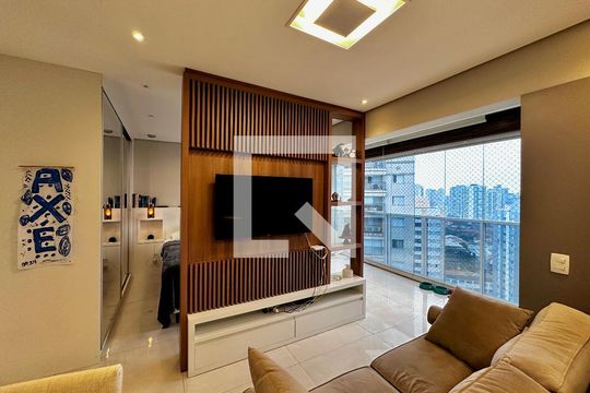 Sala de apartamento à venda com 1 quarto, 48m² em Vila Gertrudes, São Paulo