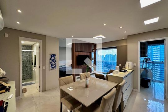 Sala de apartamento à venda com 1 quarto, 48m² em Vila Gertrudes, São Paulo