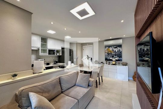 Sala de apartamento à venda com 1 quarto, 48m² em Vila Gertrudes, São Paulo