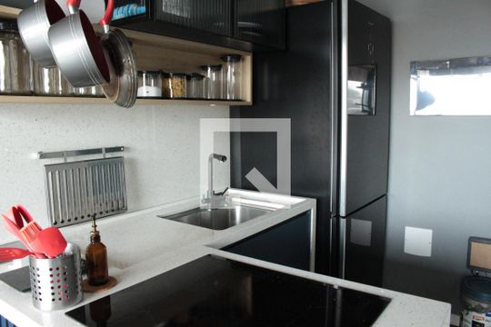 Cozinha de kitnet/studio à venda com 1 quarto, 29m² em República, São Paulo